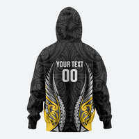 Taranaki 2026 Rugby Custom Zip Hoodie NZ Maori Silver Fern