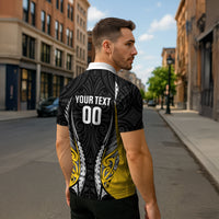 Taranaki 2026 Rugby Custom Zipper Polo Shirt NZ Maori Silver Fern LT14 - Polynesian Pride