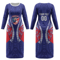 Tasman Bay 2026 Rugby Custom Couples Matching Long Sleeve Bodycon Dress and Hawaiian Shirt NZ Maori Silver Fern LT14 - Polynesian Pride