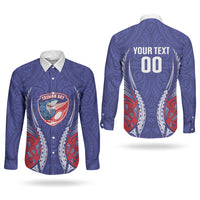 Tasman Bay 2026 Rugby Custom Couples Matching Long Sleeve Bodycon Dress and Long Sleeve Button Shirt NZ Maori Silver Fern LT14 - Polynesian Pride