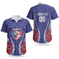 Tasman Bay 2026 Rugby Custom Couples Matching Short Sleeve Bodycon Dress and Hawaiian Shirt NZ Maori Silver Fern LT14 - Polynesian Pride