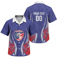 Tasman Bay 2026 Rugby Custom Family Matching Puletasi and Hawaiian Shirt NZ Maori Silver Fern LT14 Son's Shirt Blue - Polynesian Pride