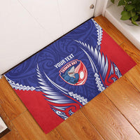 Tasman Bay 2026 Rugby Custom Rubber Doormat NZ Maori Silver Fern