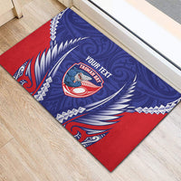 Tasman Bay 2026 Rugby Custom Rubber Doormat NZ Maori Silver Fern