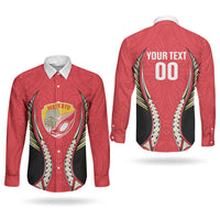 Waikato 2026 Rugby Custom Couples Matching Puletasi and Long Sleeve Button Shirt NZ Maori Silver Fern LT14 - Polynesian Pride