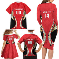 Waikato 2026 Rugby Custom Family Matching Long Sleeve Bodycon Dress and Hawaiian Shirt NZ Maori Silver Fern LT14 - Polynesian Pride