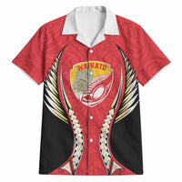Waikato 2026 Rugby Custom Hawaiian Shirt NZ Maori Silver Fern LT14 Red - Polynesian Pride