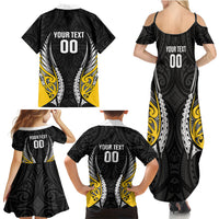 Wellington 2026 Rugby Custom Family Matching Summer Maxi Dress and Hawaiian Shirt NZ Maori Silver Fern LT14 - Polynesian Pride