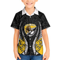 Wellington 2026 Rugby Custom Kid Hawaiian Shirt NZ Maori Silver Fern LT14 Kid Black - Polynesian Pride