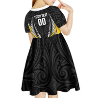 Wellington 2026 Rugby Custom Kid Short Sleeve Dress NZ Maori Silver Fern