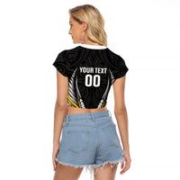 Wellington 2026 Rugby Custom Raglan Cropped T Shirt NZ Maori Silver Fern
