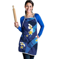 Teal Purple Banana Leaf Hawaii Apron Lau Maia Plumeria Tropical Summer Vibes