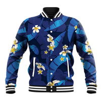 Teal Purple Banana Leaf Hawaii Baseball Jacket Lau Maia Plumeria Tropical Summer Vibes