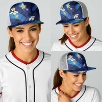 Teal Purple Banana Leaf Hawaii Baseball Net Cap Lau Maia Plumeria Tropical Summer Vibes