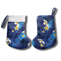 Teal Purple Banana Leaf Hawaii Christmas Stocking Lau Maia Plumeria Tropical Summer Vibes LT14 - Polynesian Pride