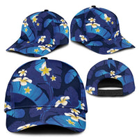 Teal Purple Banana Leaf Hawaii Classic Cap Lau Maia Plumeria Tropical Summer Vibes