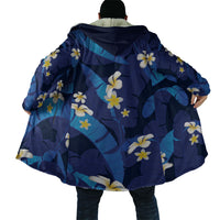 Teal Purple Banana Leaf Hawaii Cloak Lau Maia Plumeria Tropical Summer Vibes