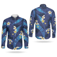 Teal Purple Banana Leaf Hawaii Couples Matching Summer Maxi Dress and Long Sleeve Button Shirt Lau Maia Plumeria Tropical Summer Vibes