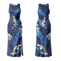 Teal Purple Banana Leaf Hawaii Family Matching Tank Maxi Dress and Hawaiian Shirt Lau Maia Plumeria Tropical Summer Vibes