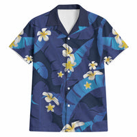 Teal Purple Banana Leaf Hawaii Hawaiian Shirt Lau Maia Plumeria Tropical Summer Vibes
