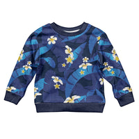Teal Purple Banana Leaf Hawaii Kid Ugly Christmas Sweater Lau Maia Plumeria Tropical Summer Vibes LT14 Kid Teal Purple - Polynesian Pride