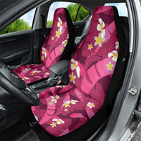 Pink Banana Leaf Hawaii Car Seat Cover Lau Maia Plumeria Tropical Summer Vibes