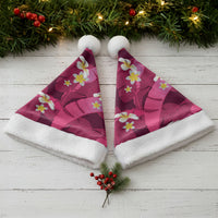 Pink Banana Leaf Hawaii Christmas Santa Hat Lau Maia Plumeria Tropical Summer Vibes LT14 - Polynesian Pride
