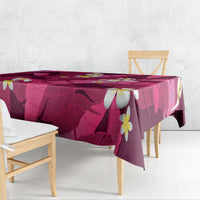 Pink Banana Leaf Hawaii Tablecloth Lau Maia Plumeria Tropical Summer Vibes