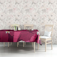 Pink Banana Leaf Hawaii Tablecloth Lau Maia Plumeria Tropical Summer Vibes