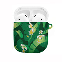 Green Banana Leaf Hawaii AirPods Case Lau Maia Plumeria Tropical Summer Vibes
