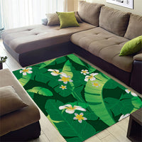 Green Banana Leaf Hawaii Area Rug Lau Maia Plumeria Tropical Summer Vibes