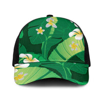Green Banana Leaf Hawaii Baseball Net Cap Lau Maia Plumeria Tropical Summer Vibes