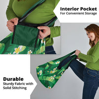 Green Banana Leaf Hawaii Grocery Bag Lau Maia Plumeria Tropical Summer Vibes
