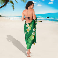 Green Banana Leaf Hawaii Sarong Lau Maia Plumeria Tropical Summer Vibes