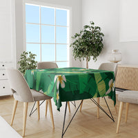 Green Banana Leaf Hawaii Tablecloth Lau Maia Plumeria Tropical Summer Vibes