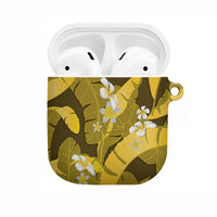 Yellow Banana Leaf Hawaii AirPods Case Lau Maia Plumeria Tropical Summer Vibes