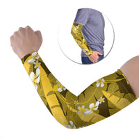Yellow Banana Leaf Hawaii Arm Sleeves Lau Maia Plumeria Tropical Summer Vibes