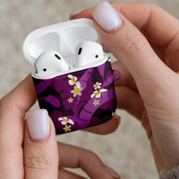 Purple Banana Leaf Hawaii AirPods Case Lau Maia Plumeria Tropical Summer Vibes