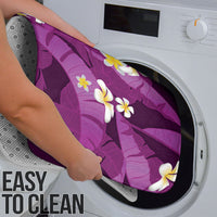 Purple Banana Leaf Hawaii Bathroom Set Lau Maia Plumeria Tropical Summer Vibes