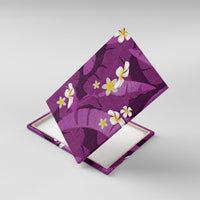 Purple Banana Leaf Hawaii Canvas Wall Art Lau Maia Plumeria Tropical Summer Vibes
