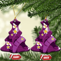 Purple Banana Leaf Hawaii Ceramic Ornament Lau Maia Plumeria Tropical Summer Vibes LT14 Christmas Tree Purple - Polynesian Pride