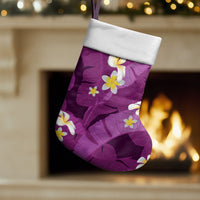 Purple Banana Leaf Hawaii Christmas Stocking Lau Maia Plumeria Tropical Summer Vibes LT14 Set of 2 Purple - Polynesian Pride