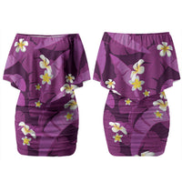 Purple Banana Leaf Hawaii Couples Matching Off Shoulder Short Dress and Long Sleeve Button Shirt Lau Maia Plumeria Tropical Summer Vibes