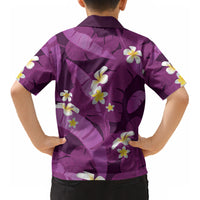 Purple Banana Leaf Hawaii Kid Hawaiian Shirt Lau Maia Plumeria Tropical Summer Vibes