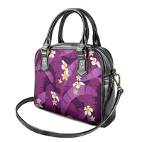 Purple Banana Leaf Hawaii Shoulder Handbag Lau Maia Plumeria Tropical Summer Vibes