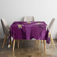 Purple Banana Leaf Hawaii Tablecloth Lau Maia Plumeria Tropical Summer Vibes