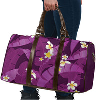 Purple Banana Leaf Hawaii Travel Bag Lau Maia Plumeria Tropical Summer Vibes