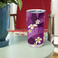 Purple Banana Leaf Hawaii Tumbler Cup Lau Maia Plumeria Tropical Summer Vibes