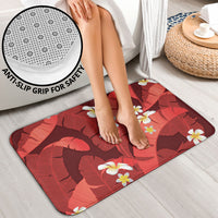 Red Banana Leaf Hawaii Bathroom Set Lau Maia Plumeria Tropical Summer Vibes