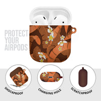 Orange Banana Leaf Hawaii AirPods Case Lau Maia Plumeria Tropical Summer Vibes